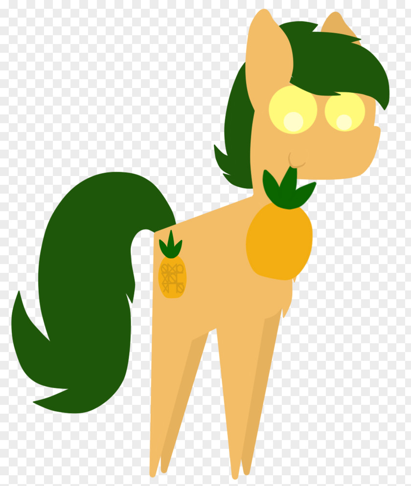 Painted Pineapple Cat Horse Clip Art PNG