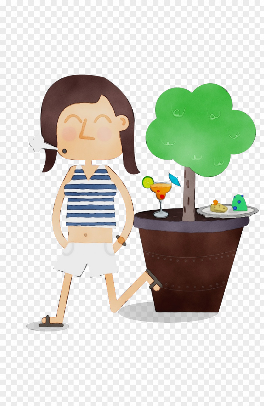 Toy Flowerpot Cartoon Design Behavior Human Table PNG