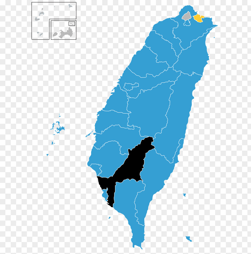 1960s Taiwanese Local Elections, 2018 Municipal 中华民国历届县市长选举政党版图 2018年中华民国直辖市议员及县市议员选举 PNG
