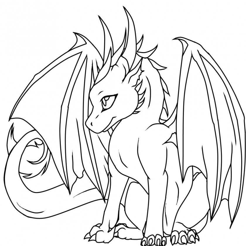 Baby Dragon Coloring Book Komodo Child Adult PNG