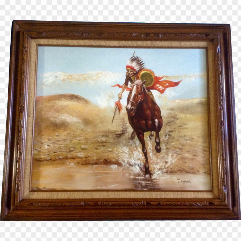 Oil Painting Horse Native Americans In The United States Artist PNG