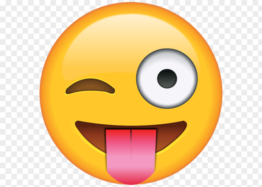 Playful Emoji Emoticon Wink Tongue Smiley PNG