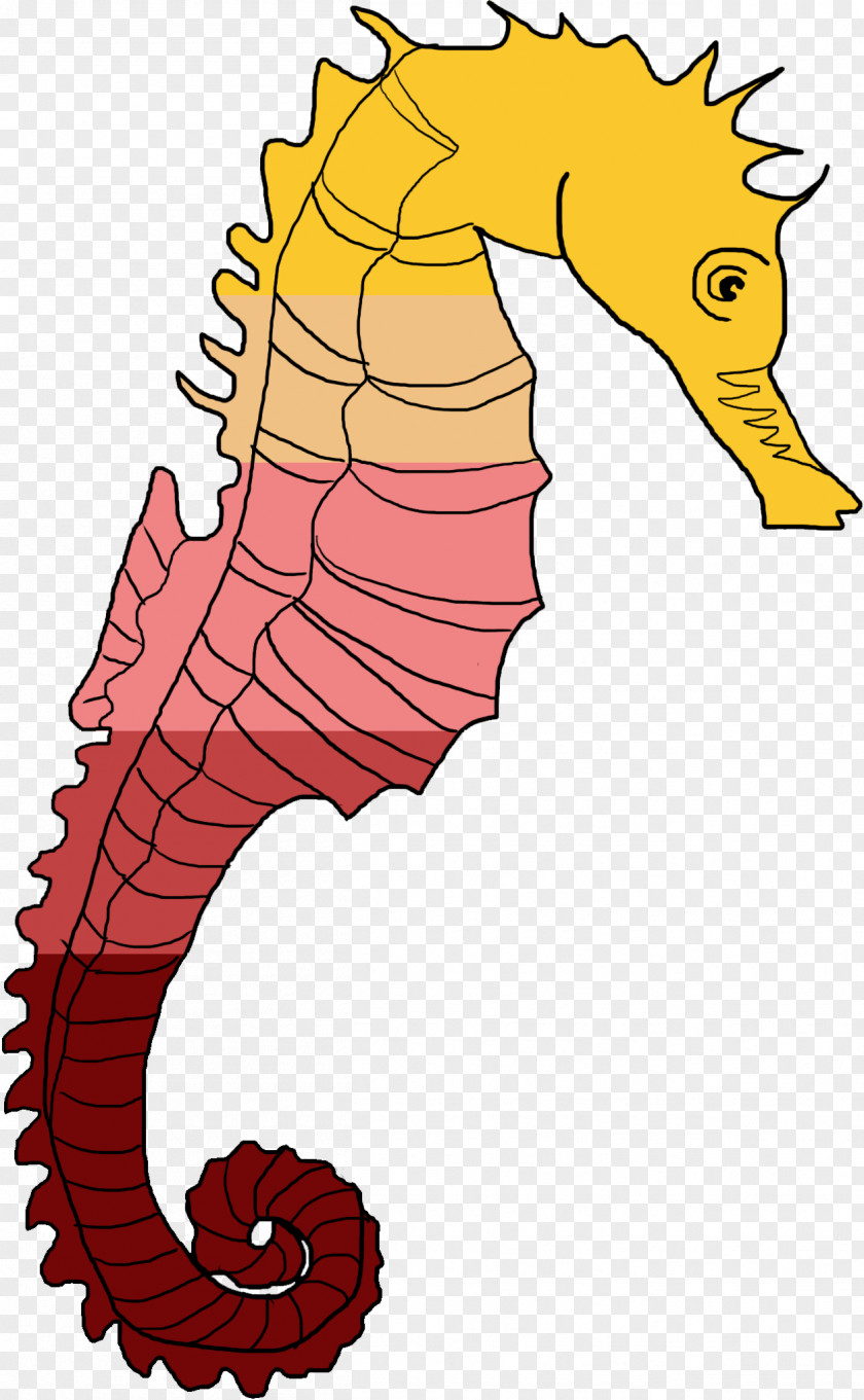 Seahorse Line Art Character Clip PNG