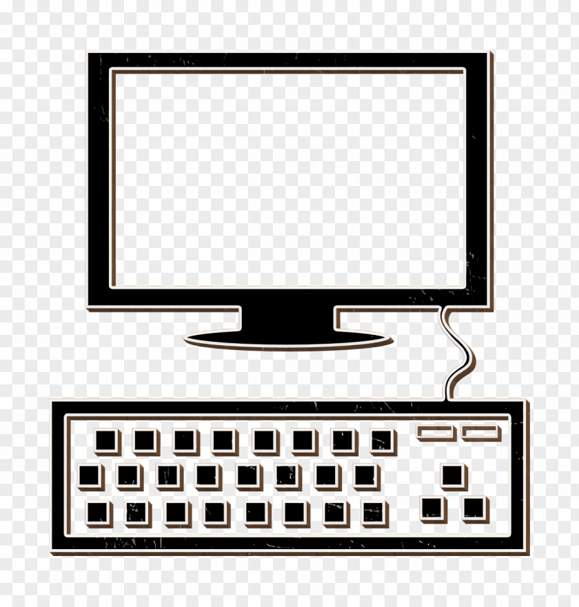Computer Icon Workplace With Monitor And Keyboard Media 1 PNG