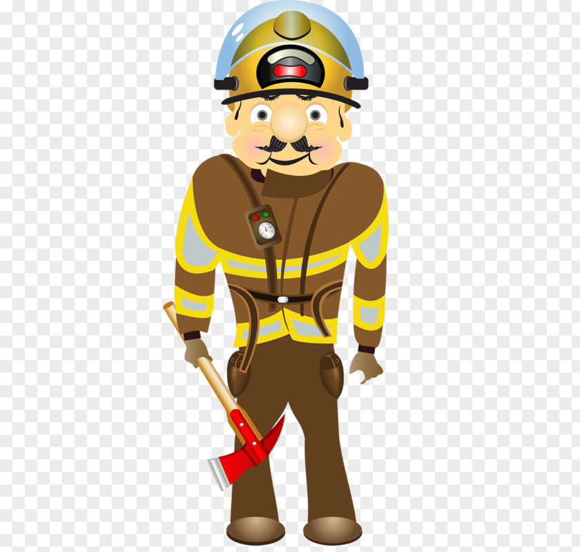 Hand-painted Cartoon Police Officer Firefighters Helmet Firefighting Clip Art PNG