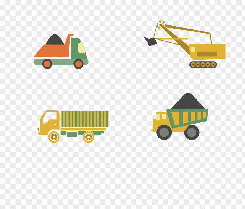 All Kinds Of Vector Material Collection Truck Car Van PNG