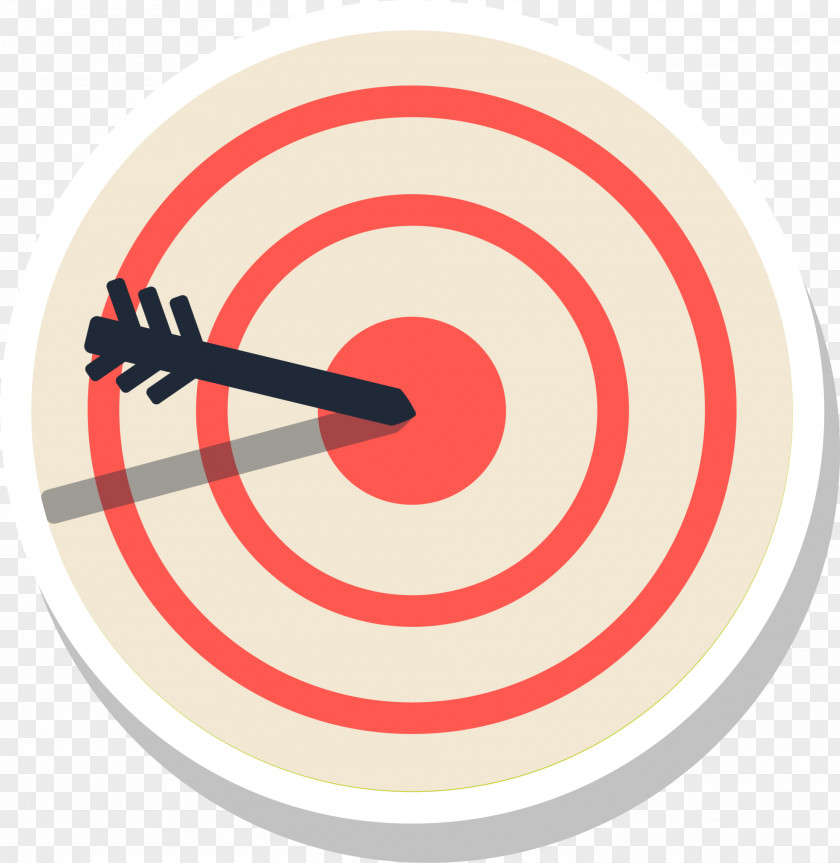 An Arrow In Orange Target Bullseye PNG