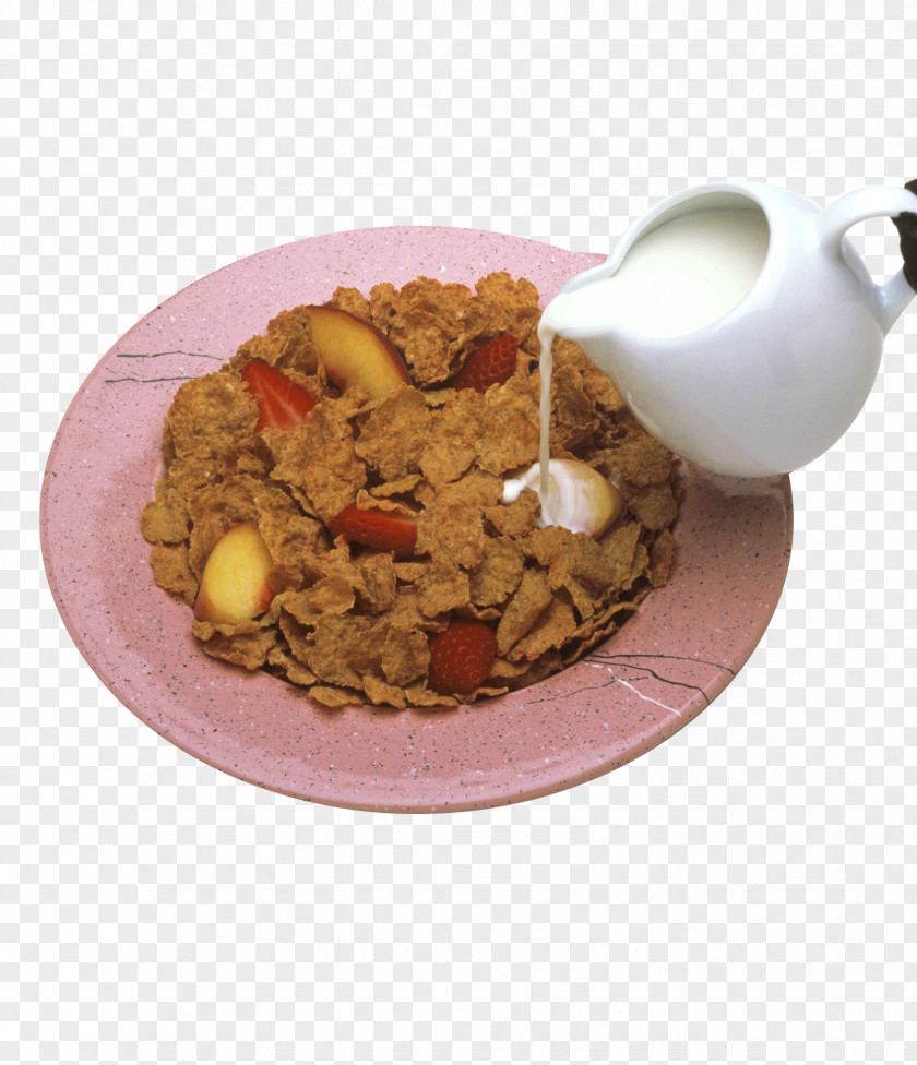 Now, Pour The Milk On Plate Breakfast Cup PNG