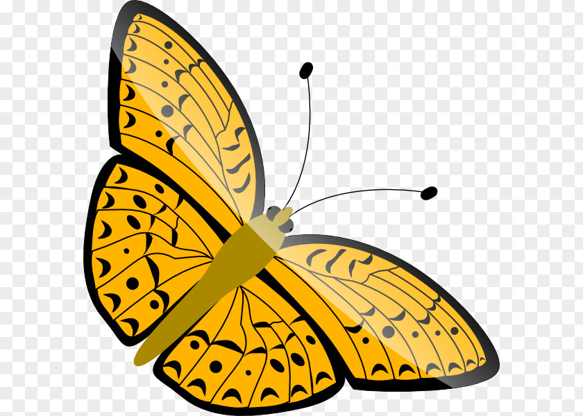 Simple Cartoon Butterfly Clip Art PNG