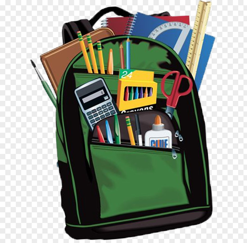 Backpack Education School Supplies Bag PNG