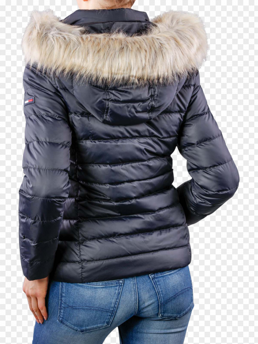 Black Denim Jacket Fur Clothing PNG