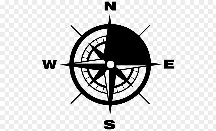 Compass North Cardinal Direction Relative Map PNG