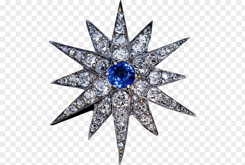 Diamond Star Earring Brooch Jewellery Charms & Pendants Sapphire PNG
