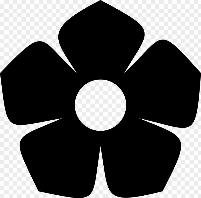 Flower Black Silhouette Clip Art PNG