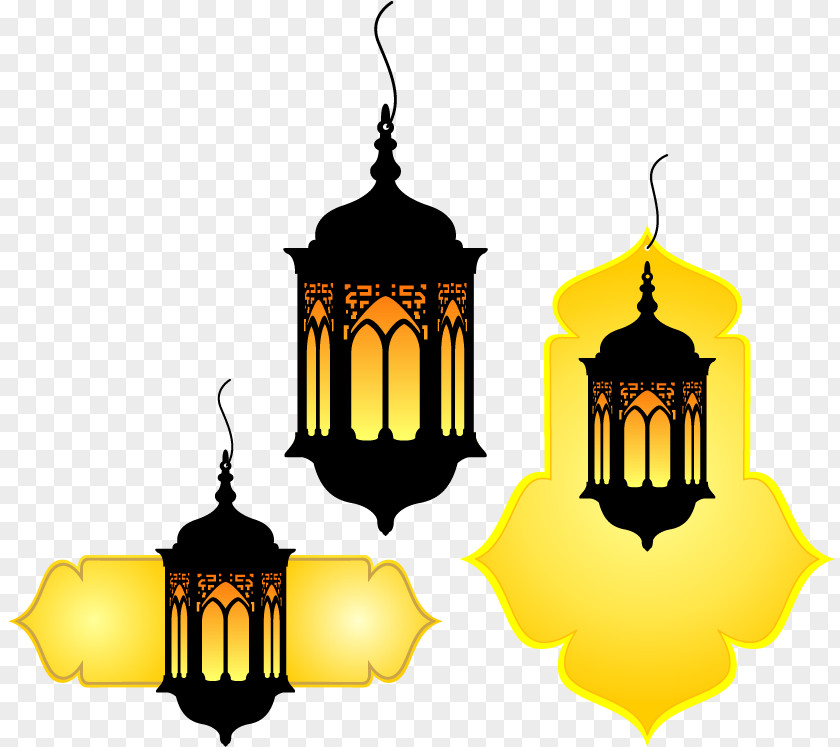 Vector Hand-painted Vintage Lamp Quran Islam Muslim Clip Art PNG