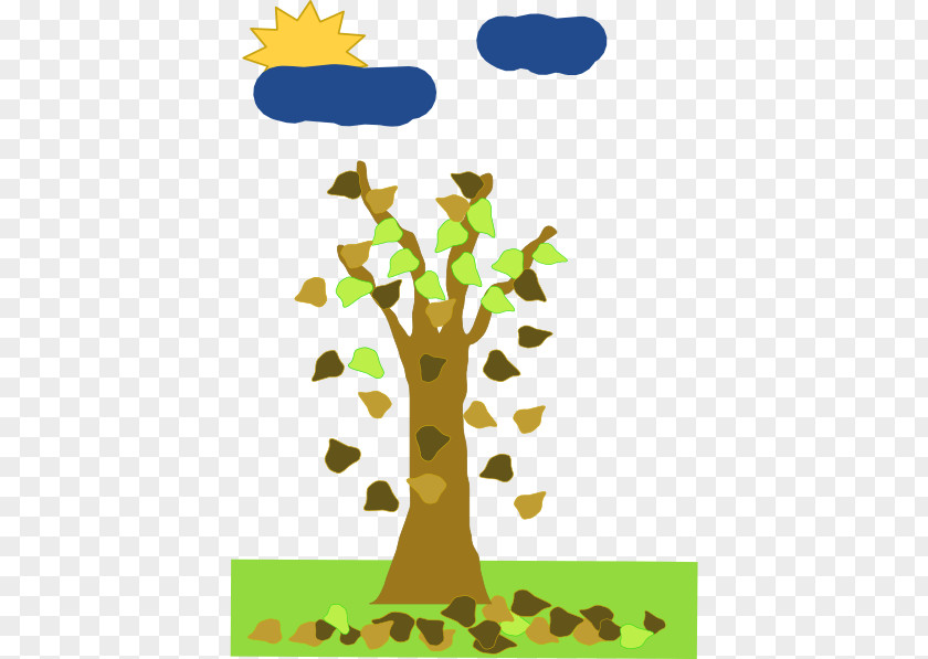 Cartoon Fall Tree Autumn Leaf Clip Art PNG