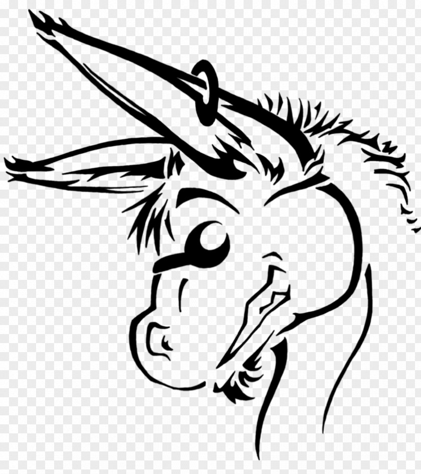 Donkey Face Tattoo Drawing Clip Art PNG