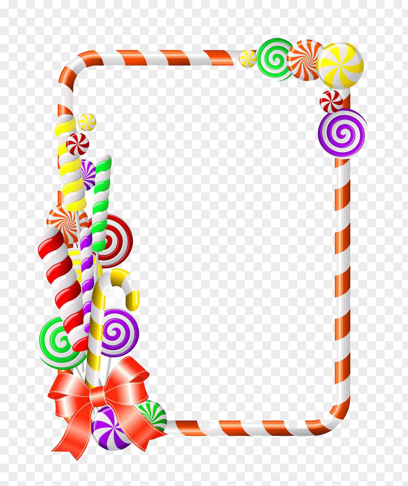 Candy Borders Lollipop Cane Clip Art PNG