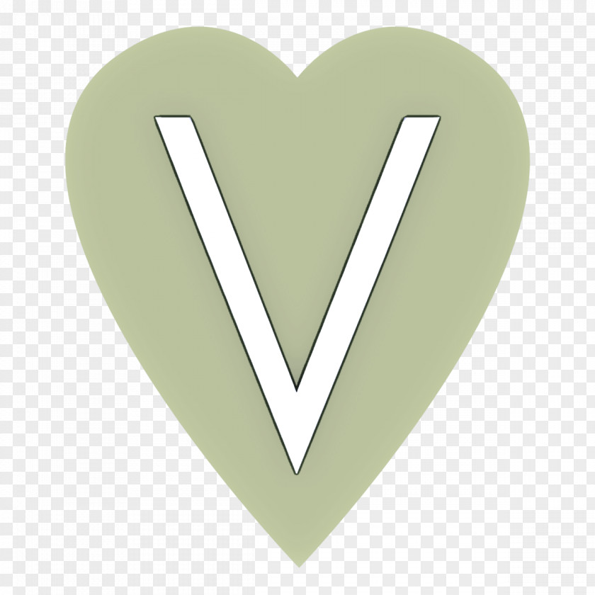 Love Symbol Green Heart Font Logo PNG