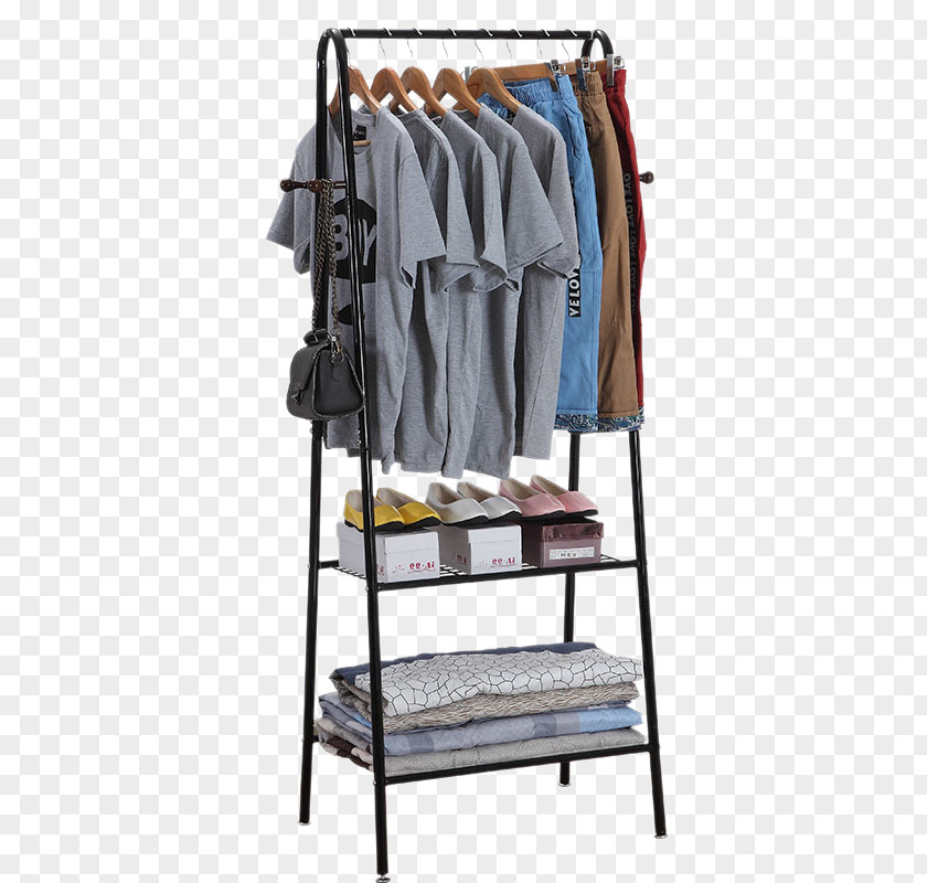 Indoor Floor Balcony Hanger Rods Clothes Cloakroom Wardrobe Bedroom Clothing PNG