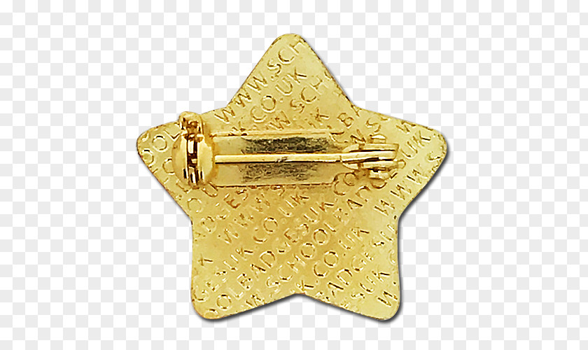 Star Badge Brass 01504 Gold PNG