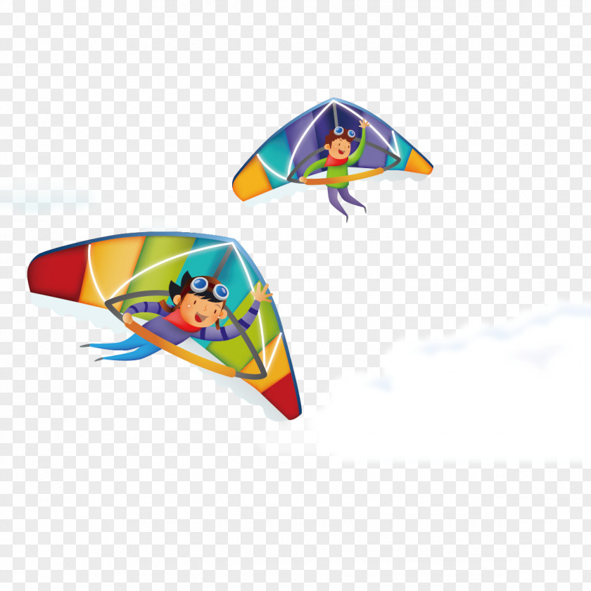 Flying In The Air Kite Airplane Balloon PNG