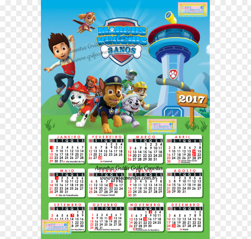 Patrulha Calendar Paper Patrol Art PNG