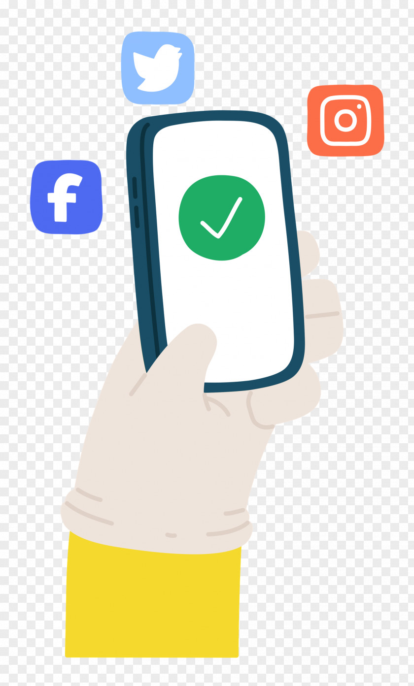 Phone Checkmark Hand PNG