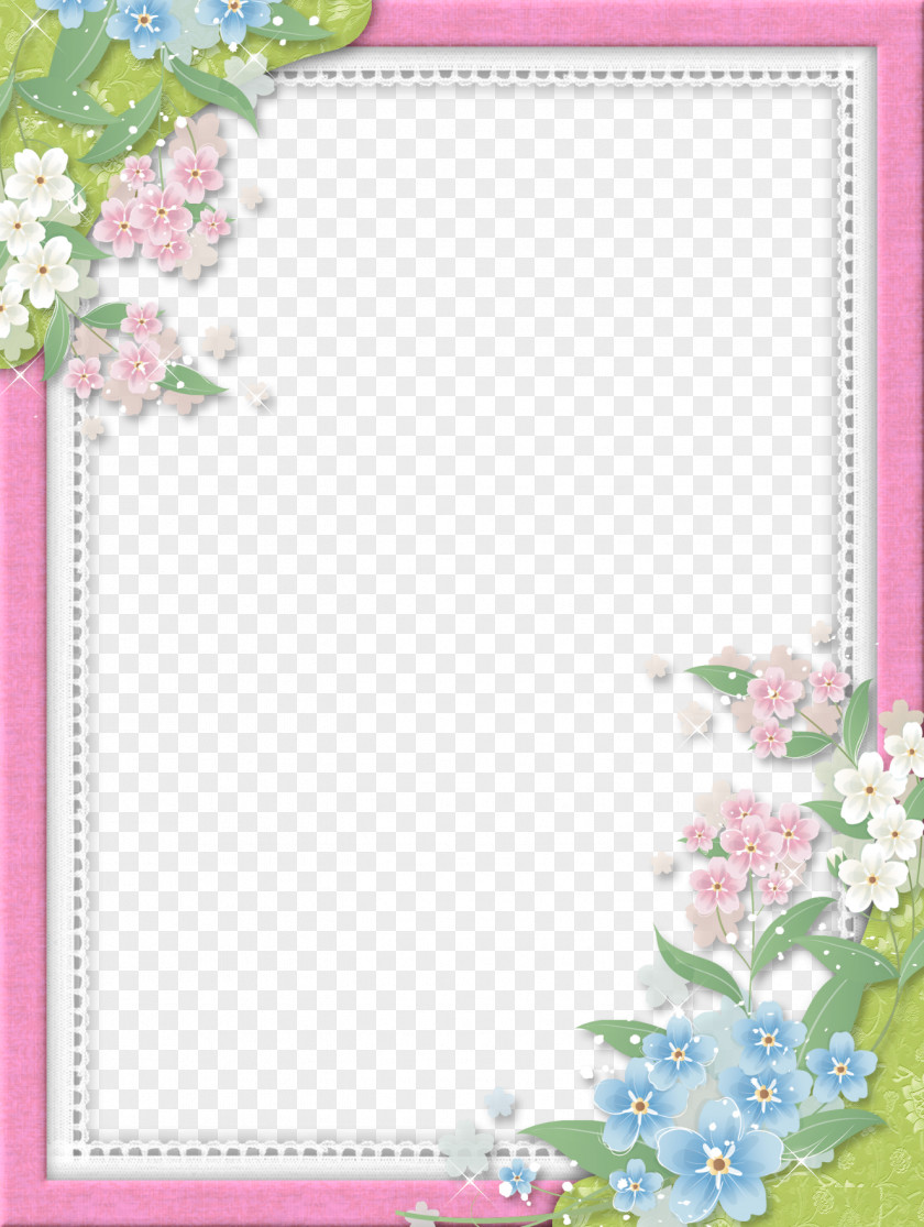 Pink Flower Frame Image Picture File Formats PNG