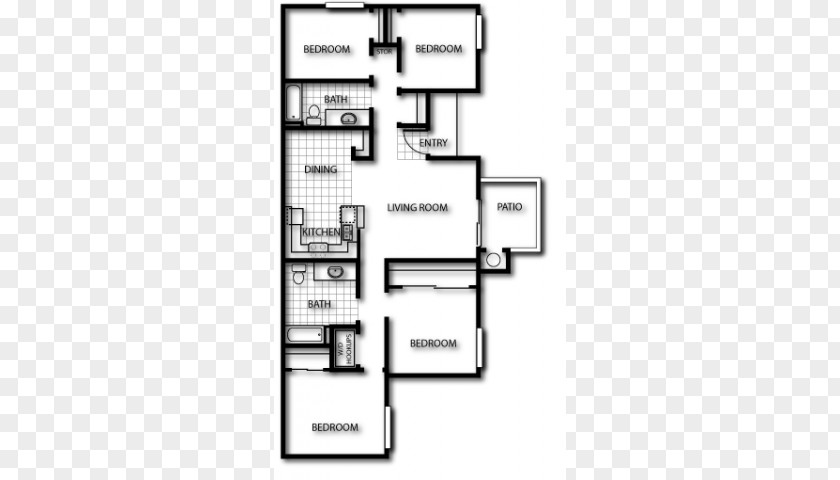 Bath Tab Westberry Square Apartments Floor Plan Renting House PNG