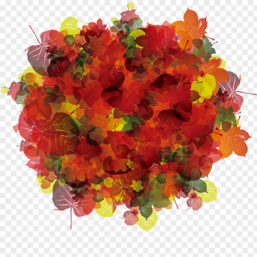 Autumn Leaves Floral Design Cut Flowers Flower Bouquet Artificial PNG