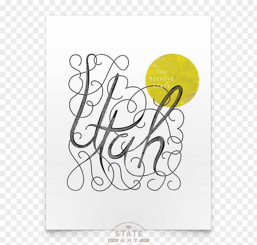Flower Calligraphy Rectangle Brand Font PNG