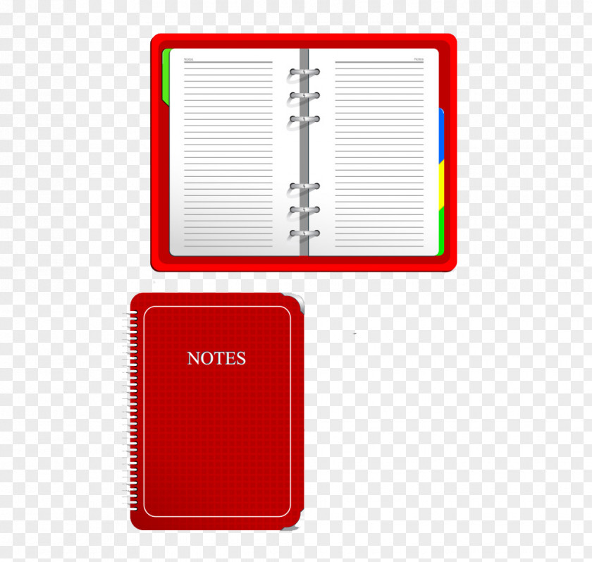 Red Notebook Notepad Laptop PNG