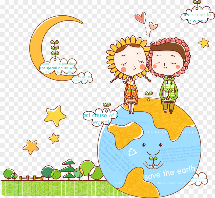 Vector Child On Earth Day Desktop Wallpaper PNG
