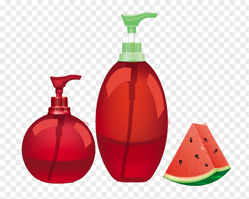 Watermelon Flavor Washing Products Milk Bottle Packaging And Labeling PNG