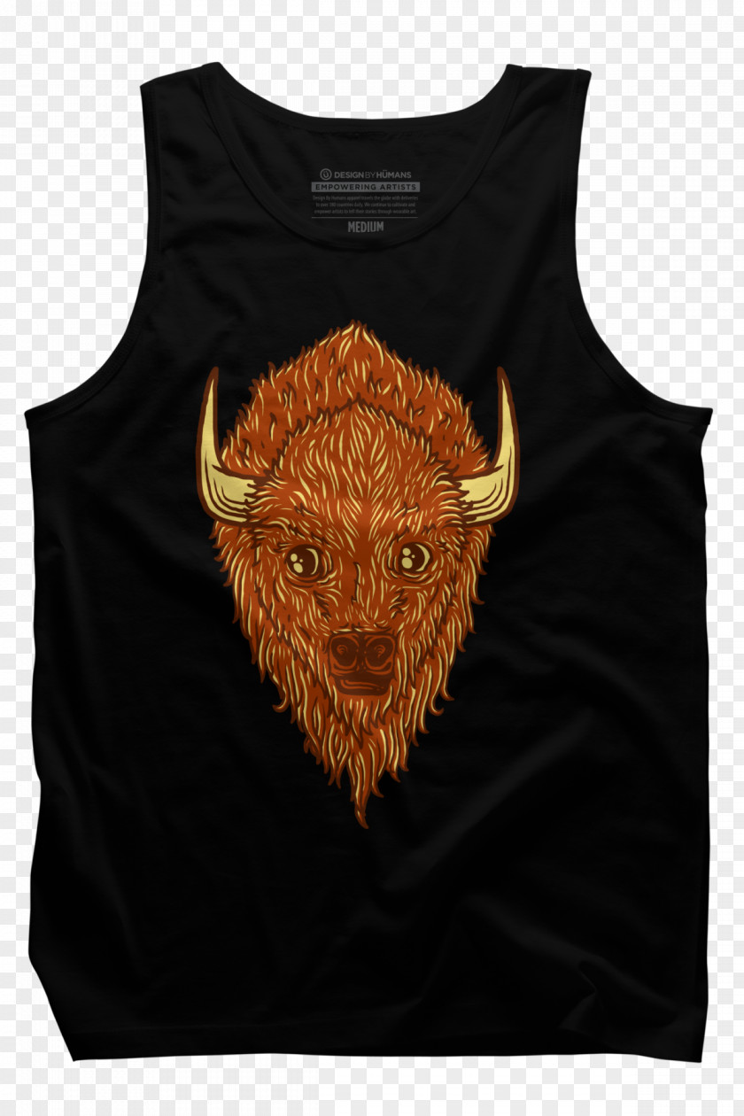 Bison T-shirt Sleeveless Shirt Outerwear Snout PNG