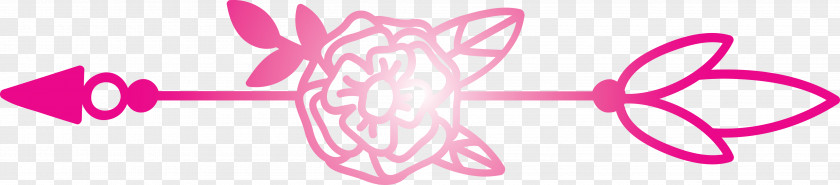 Boho Arrow Flower PNG