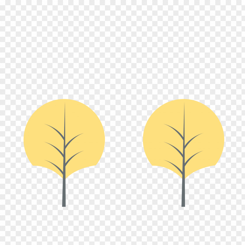 Leaf Yellow Tree Line Meter PNG