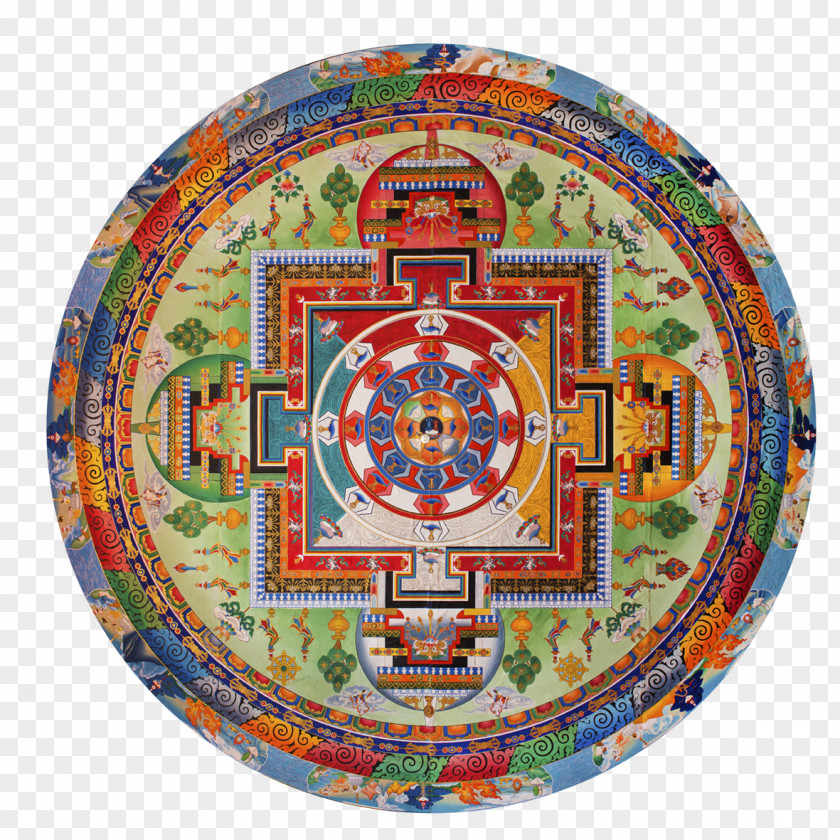 Mandala Square Symmetry Pattern PNG