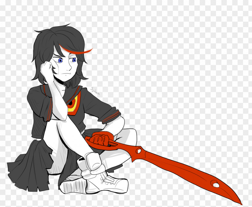 Ryuko Illustration Clothing Black Hair Animated Cartoon Character PNG