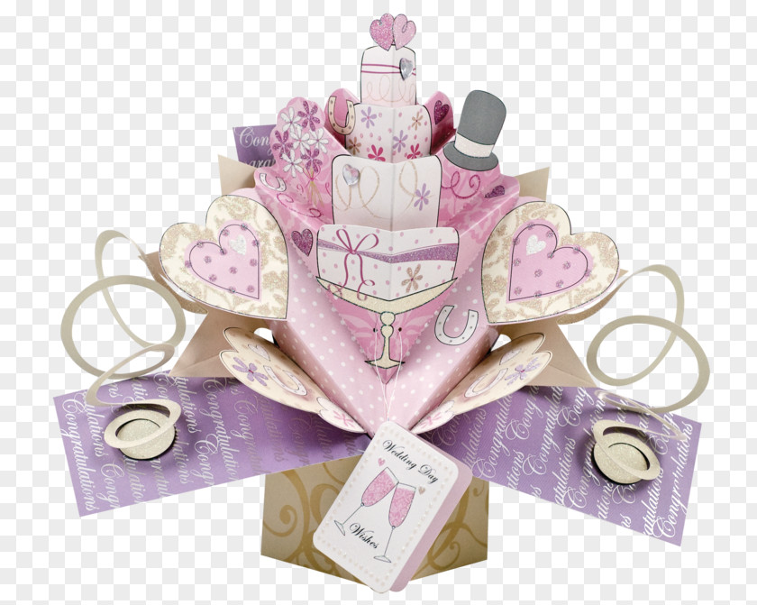 Wedding Cake Invitation Greeting & Note Cards Pop-up Book PNG