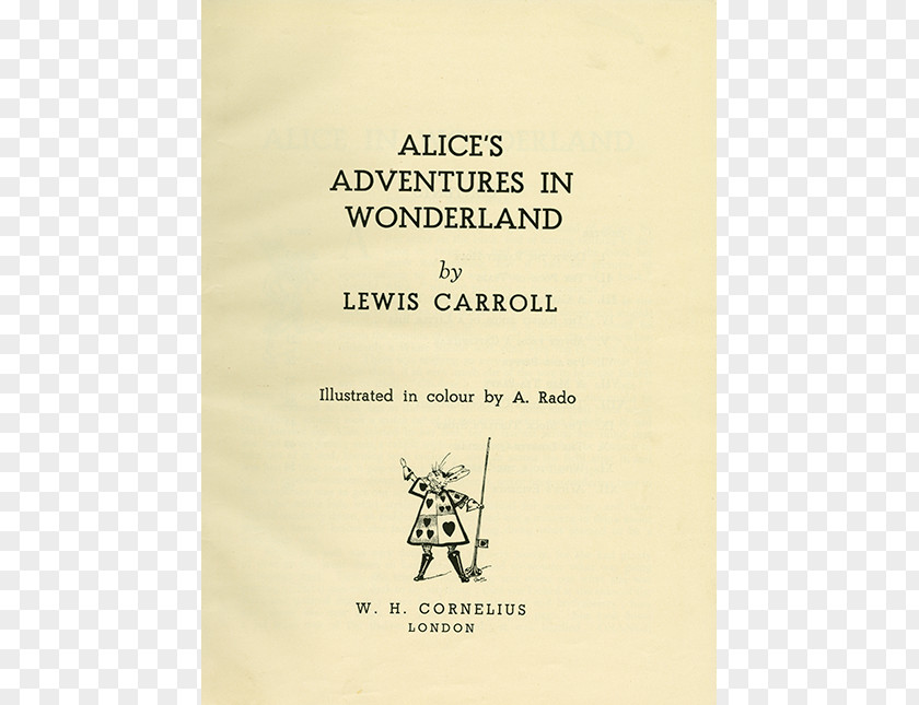 Alice Adventures In Wonderland Paper Font PNG