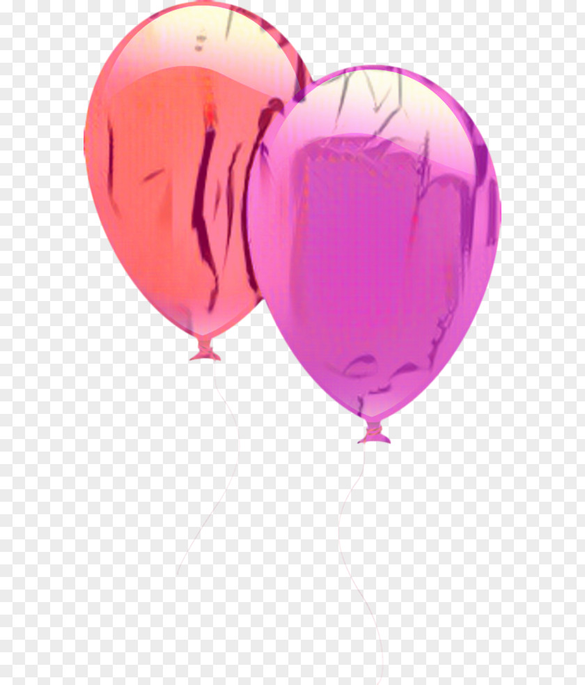 Magenta Party Supply Balloon Heart PNG
