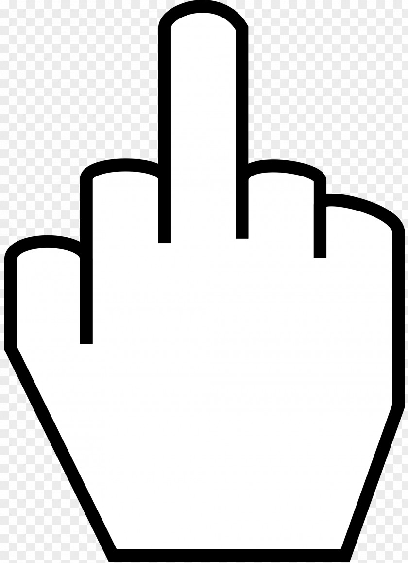 Middle Finger Silhouette The Clip Art PNG