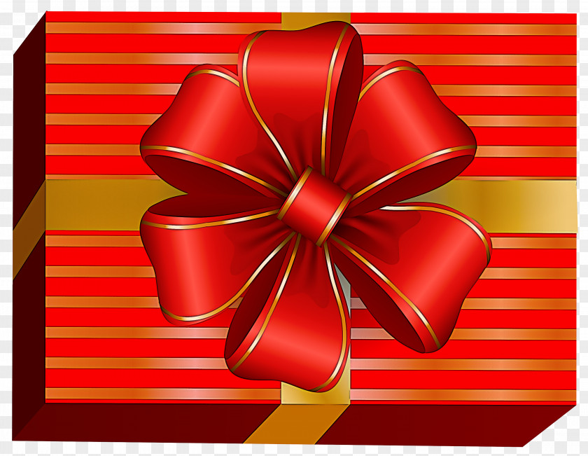Red Present Ribbon Gift Wrapping Petal PNG