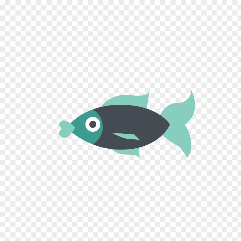 Vector Blue Fish Painted PNG