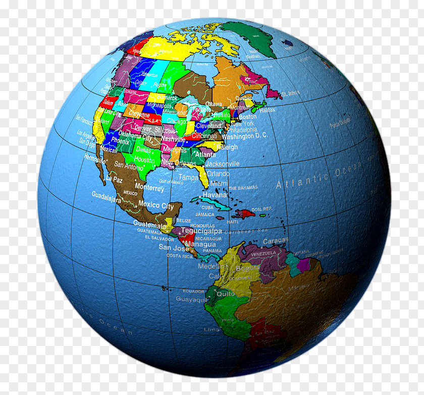 Globe United States World Map PNG