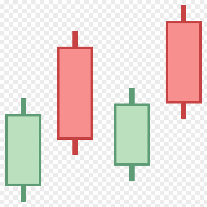 Flowing Candlestick Chart Clip Art PNG