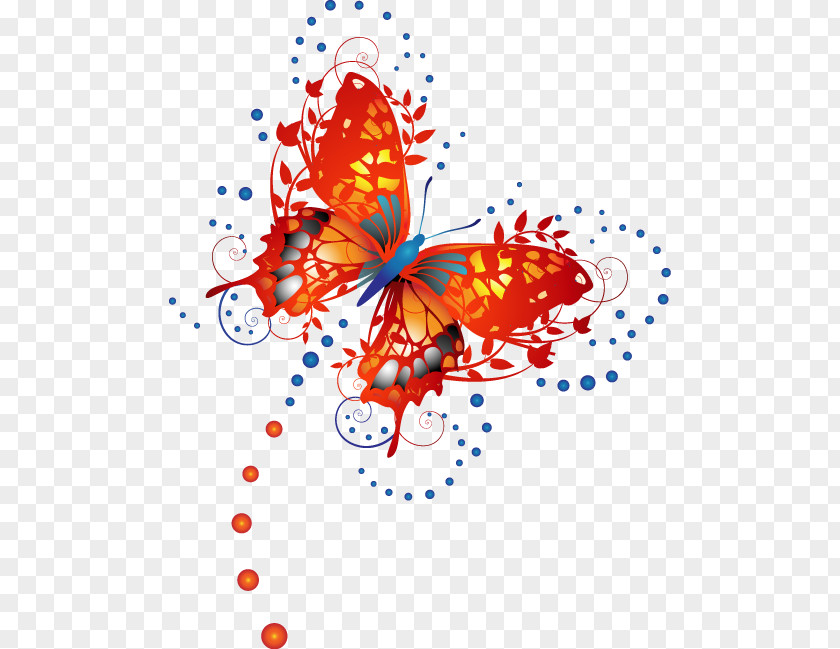 Beautiful Butterfly Painting PNG