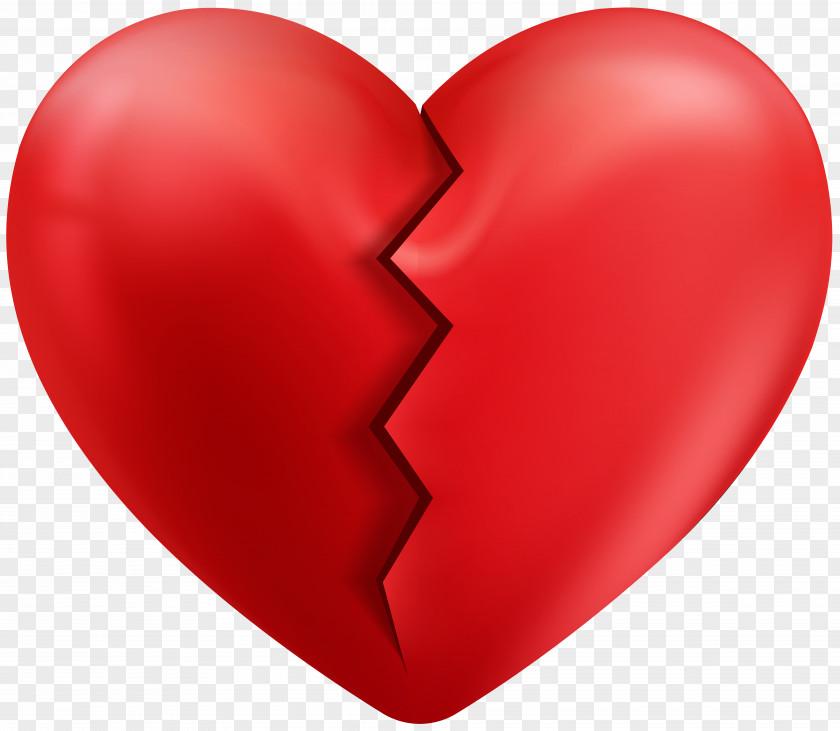 Cracked Heart Transparent Clip Art Image PNG